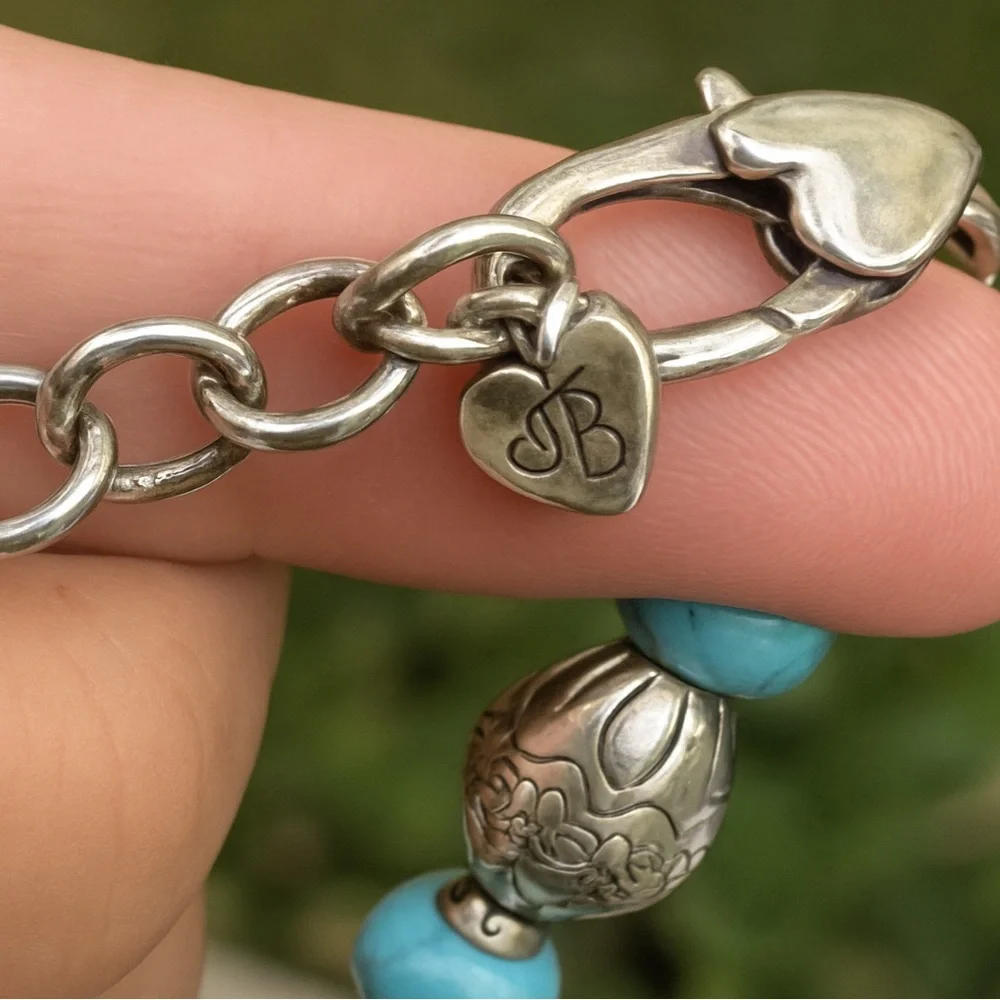 Brighton Blue and Silver Bracelet Intricate Design - Picture 6 of 6